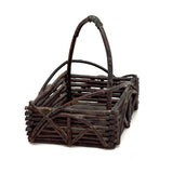 Especially Lovely Antique Diamond Shaped Twig Basket with Old String Mend (Copy)