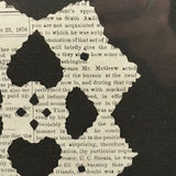 Four Hearts, Feb 1876 Iowa Cut Paper Love Token in Period Gold Leafed Frame