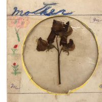 Mother Dear, You Are So Sweet and Kind, 1947 Handmade Card with Dried Flowers