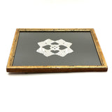 Four Hearts, Feb 1876 Iowa Cut Paper Love Token in Period Gold Leafed Frame