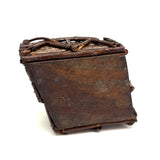 Especially Lovely Antique Diamond Shaped Twig Basket with Old String Mend (Copy)