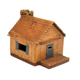 Best Blue Door and Stone Chimney, Sharp and Sweet c. 1930s-40s Matchstick Coin Bank Cabin