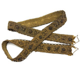 Amazing 17th-18th Century Ornately Decorated Handwoven Heavy Wool and Metallic Thread Trim, Presumed English