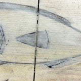 Shark! Recent Vintage Folk Art Polychrome Carving on Scrap Wood