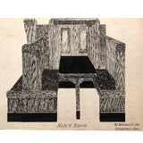 Wonderfully Graphic Ink Drawing of Waddell Co Booth 1091