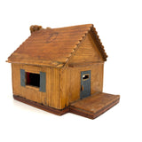 Best Blue Door and Stone Chimney, Sharp and Sweet c. 1930s-40s Matchstick Coin Bank Cabin