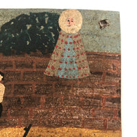 Saved from the Firing Squad, Mexican Folk Art Retablo on Tin Dated 1935