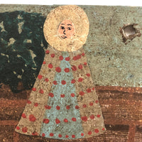 Saved from the Firing Squad, Mexican Folk Art Retablo on Tin Dated 1935
