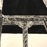 Wonderfully Graphic Ink Drawing of Waddell Co Booth 1091