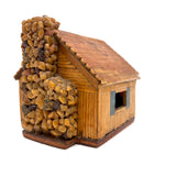 Best Blue Door and Stone Chimney, Sharp and Sweet c. 1930s-40s Matchstick Coin Bank Cabin