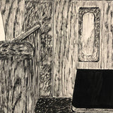 Wonderfully Graphic Ink Drawing of Waddell Co Booth 1091