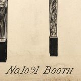 Wonderfully Graphic Ink Drawing of Waddell Co Booth 1091