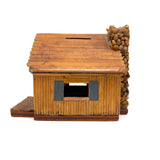 Best Blue Door and Stone Chimney, Sharp and Sweet c. 1930s-40s Matchstick Coin Bank Cabin