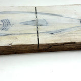 Shark! Recent Vintage Folk Art Polychrome Carving on Scrap Wood