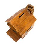 Best Blue Door and Stone Chimney, Sharp and Sweet c. 1930s-40s Matchstick Coin Bank Cabin