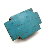 Best Blue Door and Stone Chimney, Sharp and Sweet c. 1930s-40s Matchstick Coin Bank Cabin