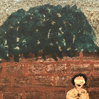 Saved from the Firing Squad, Mexican Folk Art Retablo on Tin Dated 1935