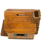 Best Blue Door and Stone Chimney, Sharp and Sweet c. 1930s-40s Matchstick Coin Bank Cabin