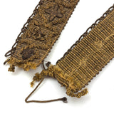 Amazing 17th-18th Century Ornately Decorated Handwoven Heavy Wool and Metallic Thread Trim, Presumed English