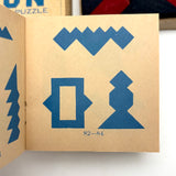 DU-4-FUN! c. 1920s Wooden Tangram Puzzle with Excellent Graphics and Design Booklet