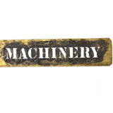 KNITTING MACHINERY, Unusual and Excellent c. 1900 29 Inch Interestingly Patinated Brass Stencil
