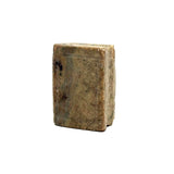 Diminutive Old Hand-Carved Green-Gray Stone Miniature Folk Art Book