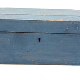 19th Century Document Box in Original Best Blue Paint