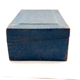 19th Century Document Box in Original Best Blue Paint
