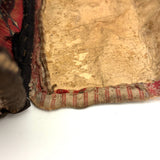 Very Sweet c. 1880s Presumed Child Made Hybrid Cherokee Basket with Calico Edging and Groats Package Lining