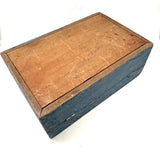 19th Century Document Box in Original Best Blue Paint