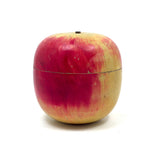 Lovely Condition Old Turned Apple Box in Red and Yellow Paint