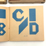DU-4-FUN! c. 1920s Wooden Tangram Puzzle with Excellent Graphics and Design Booklet