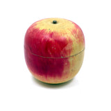 Lovely Condition Old Turned Apple Box in Red and Yellow Paint