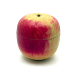 Lovely Condition Old Turned Apple Box in Red and Yellow Paint