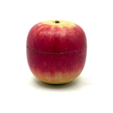 Lovely Condition Old Turned Apple Box in Red and Yellow Paint