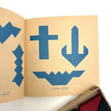 DU-4-FUN! c. 1920s Wooden Tangram Puzzle with Excellent Graphics and Design Booklet