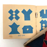 DU-4-FUN! c. 1920s Wooden Tangram Puzzle with Excellent Graphics and Design Booklet