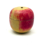 Lovely Condition Old Turned Apple Box in Red and Yellow Paint
