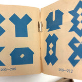 DU-4-FUN! c. 1920s Wooden Tangram Puzzle with Excellent Graphics and Design Booklet
