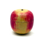 Lovely Condition Old Turned Apple Box in Red and Yellow Paint