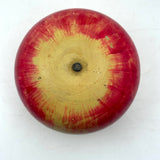 Lovely Condition Old Turned Apple Box in Red and Yellow Paint