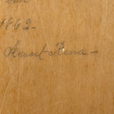 To Celia Woods from Aunt Rena, 1862, Vermont: Perfect Condition Carved Out, Chip Carved Blonde Wood Slide Lid Box with Heart
