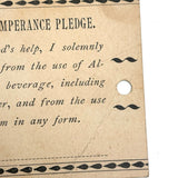 Unusual Antique Sunday School Temperance Pledge: Wine, Beer, Cider, Tobacco--and Opium!