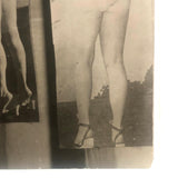 Nailed Up Pin Ups, Unusual Old Snapshot Photo