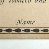 Unusual Antique Sunday School Temperance Pledge: Wine, Beer, Cider, Tobacco--and Opium!