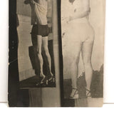Nailed Up Pin Ups, Unusual Old Snapshot Photo