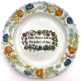 One Sweet Kiss is the Price of This, Very Scarce c. 1830 English Creamware Child's Plate