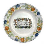 One Sweet Kiss is the Price of This, Very Scarce c. 1830 English Creamware Child's Plate