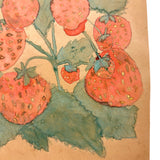 Strawberries, 1909 Pennsylvania Watercolor Drawing by Katie Eby