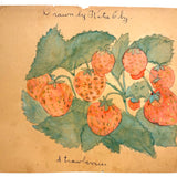 Strawberries, 1909 Pennsylvania Watercolor Drawing by Katie Eby